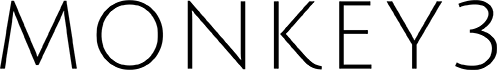 Band logo Monkey3 - black font-colour - transparent background