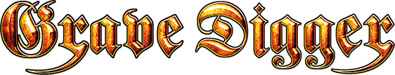 Band logo Grave Digger golden font-colour transparent background