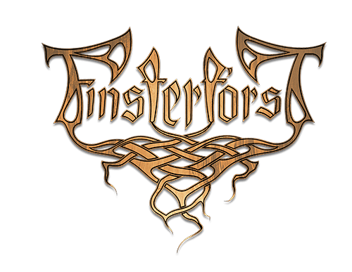 Band logo Finsterforst - golden font-colour - transparent background