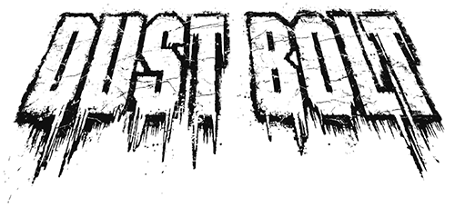 Band logo Dust Bolt - black font-colour - transparent background