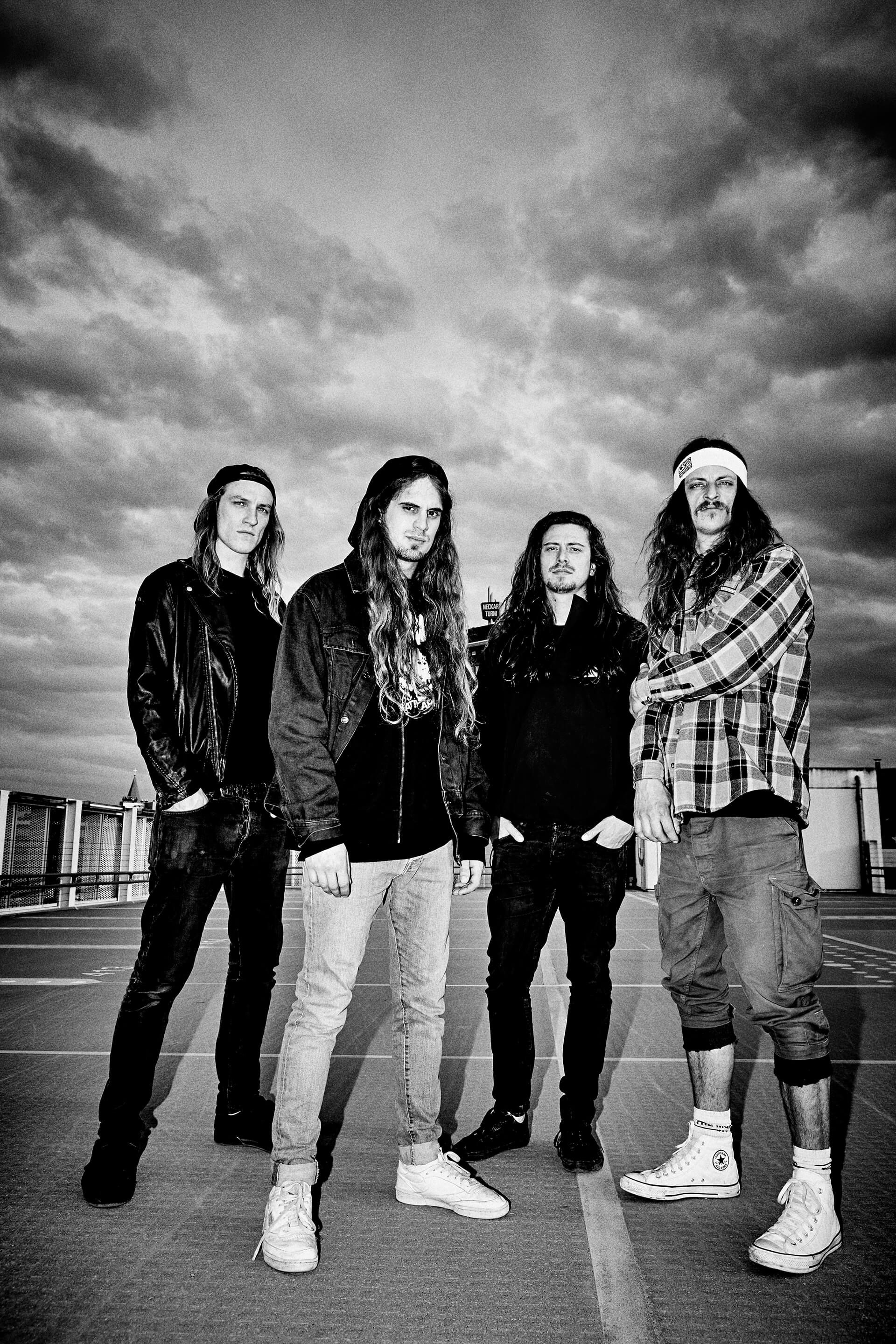 Dust Bolt - German Thrash Metal Band black and white