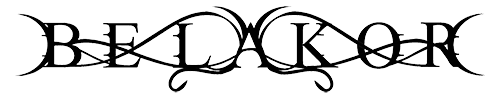 Band Logo Be'Lakor - black font-colour, transparent background