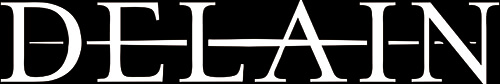 Band Logo Delain - black background