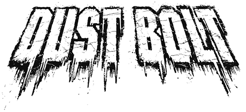 Band logo Dust Bolt - black font-colour - transparent background