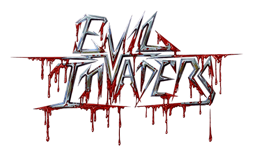 Band logo Evil Invaders - bloody logo-design - transparent background