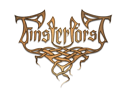Band logo Finsterforst - golden font-colour - transparent background