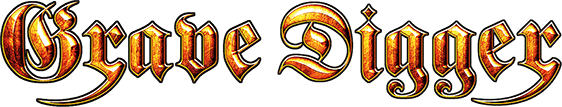 Band logo Grave Digger golden font-colour transparent background