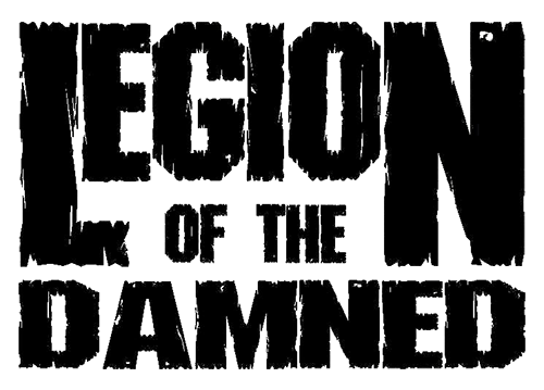 Band logo Legion Of The Damned - black-filled version - transparent background 