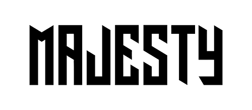 Band logo Majesty - black font colour - transparent background
