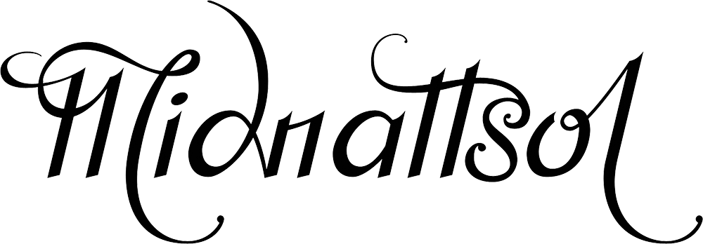 Band logo Midnattsol - black font-colour - transparent background