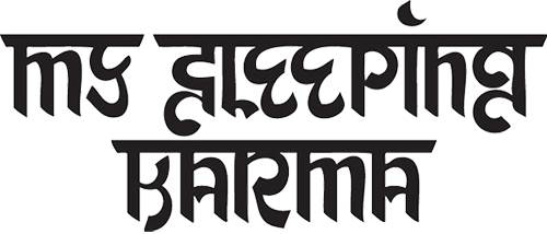 Band logo My Sleeping Karma - multi-line logo - black font-colour - transparent background