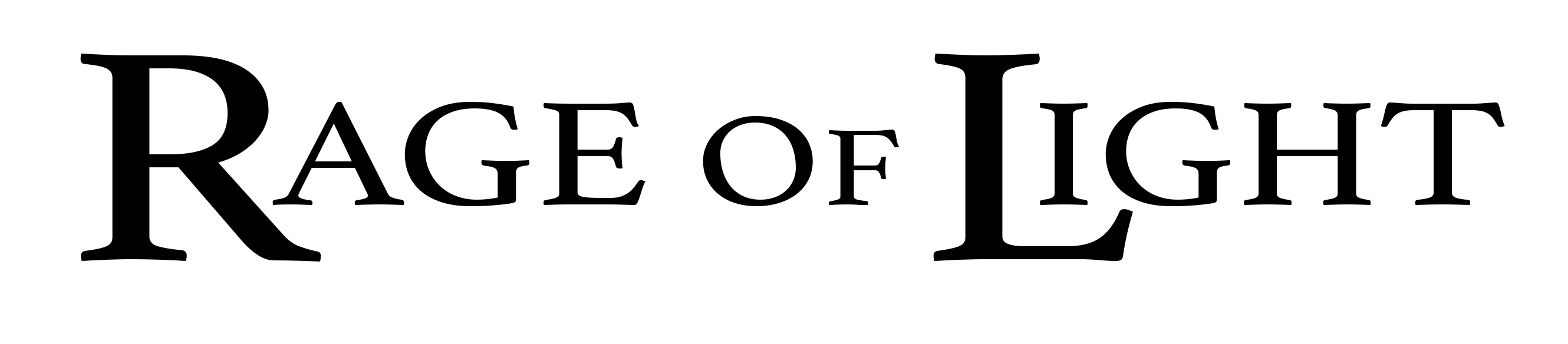 Band logo Rage Of Light - black font-colour - transparent background