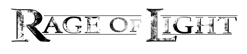 Band logo Rage Of Light - black-white font-colour - transparent background