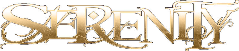 Band logo Serenity - golden font-colour - transparent background