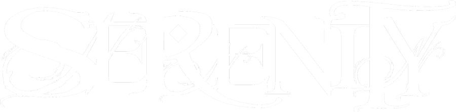 Band logo Serenity - white font-colour - transparent background