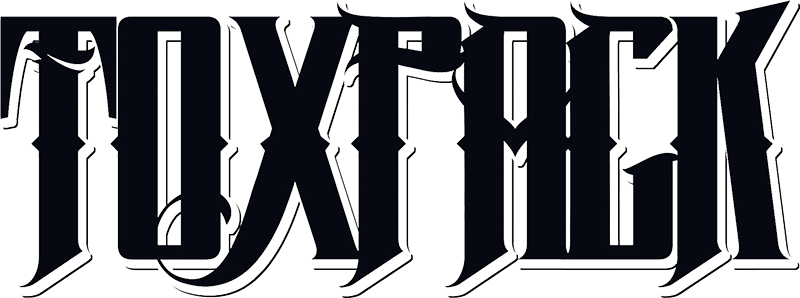 Band logo Toxpack - black font-colour - transparent background 