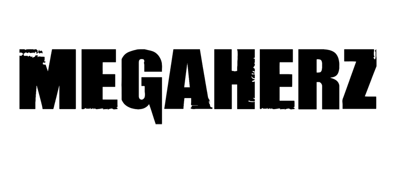 Band logo Megaherz - black font-colour - transparent background