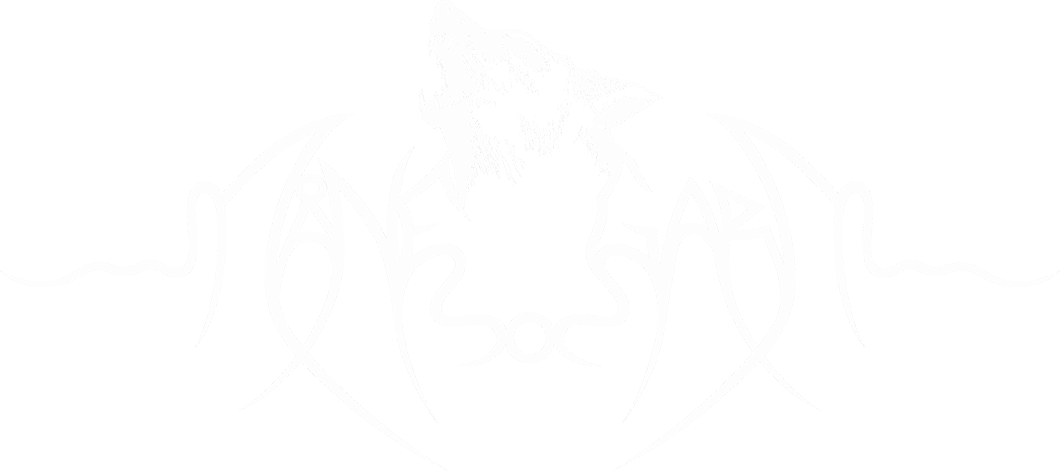 Band logo Manegarm - white font-colour - transparent background