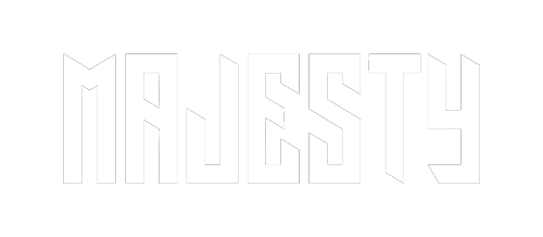 Band logo Majesty - white font-colour - transparent background