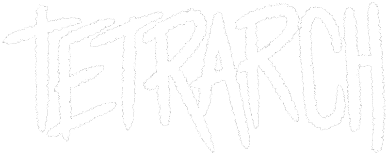 Band Logo Tetrarch white font-colour transparent background