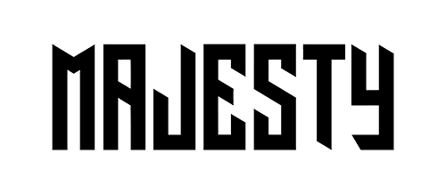 Band logo Majesty - black font colour - transparent background