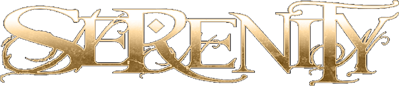 Band logo Serenity - golden font-colour - transparent background