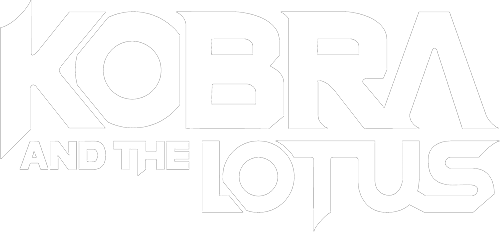 Band logo Kobra And The Lotus - white font colour - transparent background