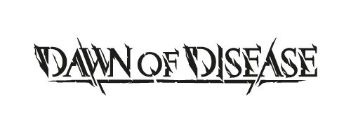 Band Logo Dawn of Disease - black font-colour - transparent background