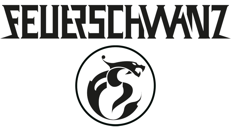 Band Logo Feuerschwanz black font-colour white background