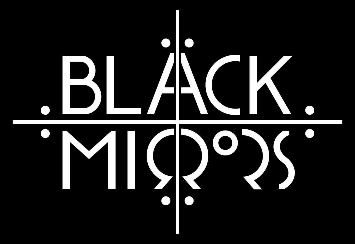 Band Logo Black Mirrors - black background