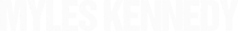 Band logo Myles Kennedy - white font-colour - transparent background