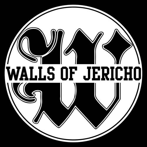 Band logo Walls Of Jericho - black font colour - black/white background