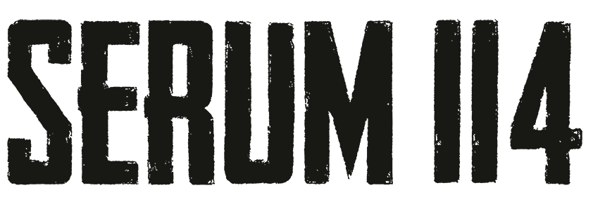 Band logo Serum 114 - white font-colour - transparent background