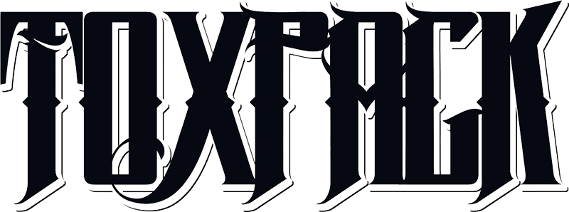 Band logo Toxpack - black font-colour - transparent background 
