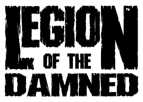 Band logo Legion Of The Damned - black-filled version - transparent background 