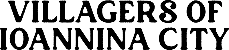 Band logo Villagers Of Ioannia City - black font-colour, transparent background