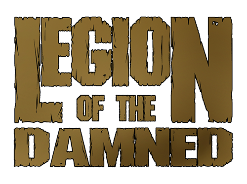 Band logo Legion Of The Damned - gold-filled version - transparent background 