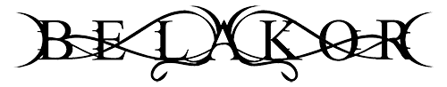Band Logo Be'Lakor - black font-colour, transparent background
