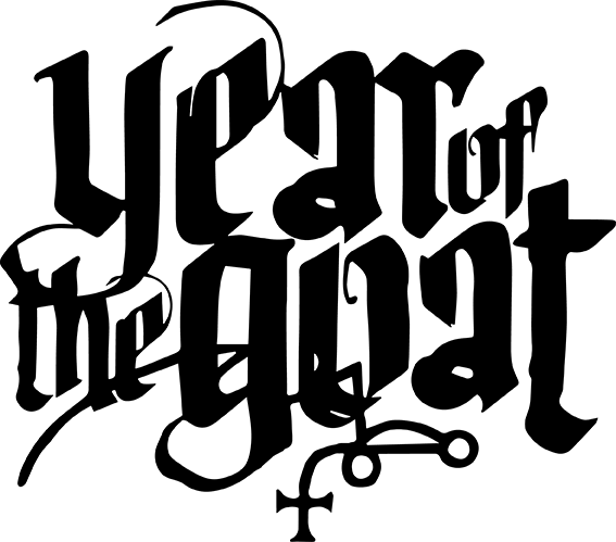 Band logo Year Of The Goat - black font-colour - transparent background