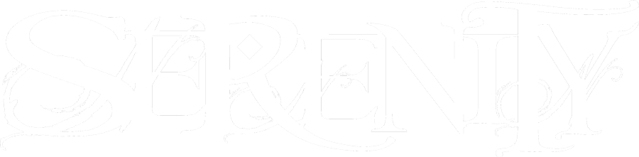 Band logo Serenity - white font-colour - transparent background
