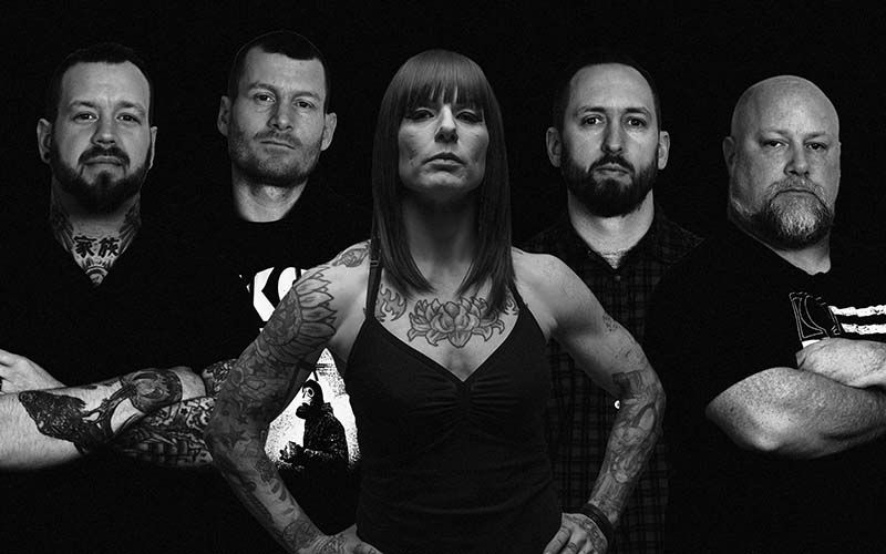 Walls Of Jericho - female fronted American Metalcore Band - Black and White