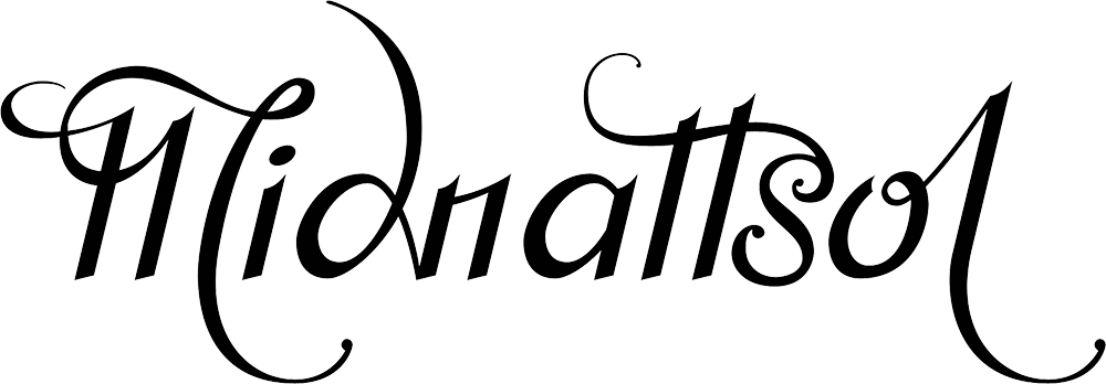Band logo Midnattsol - black font-colour - transparent background
