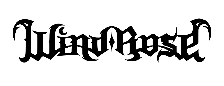 Band logo Wind Rose - black font-colour - transparent background