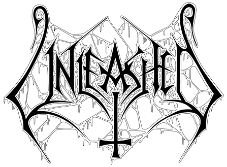 Band logo Unleashed black font-colour transparent background