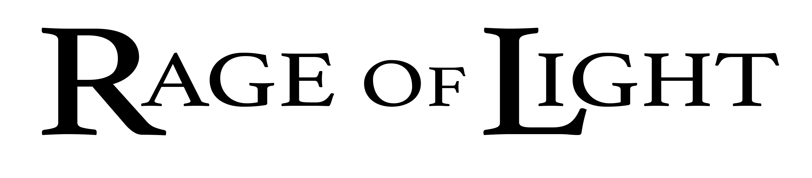 Band logo Rage Of Light  - black font-colour - transparent background