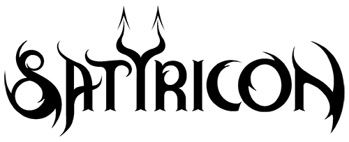 Band logo Satyricon - black font-colour - transparent background