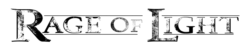 Band logo Rage Of Light - black-white font-colour - transparent background