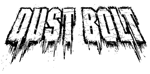 Band logo Dust Bolt - filled version - transparent background