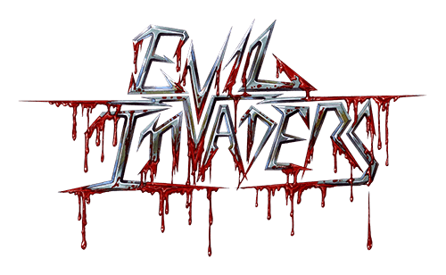 Band logo Evil Invaders - bloody logo-design - transparent background