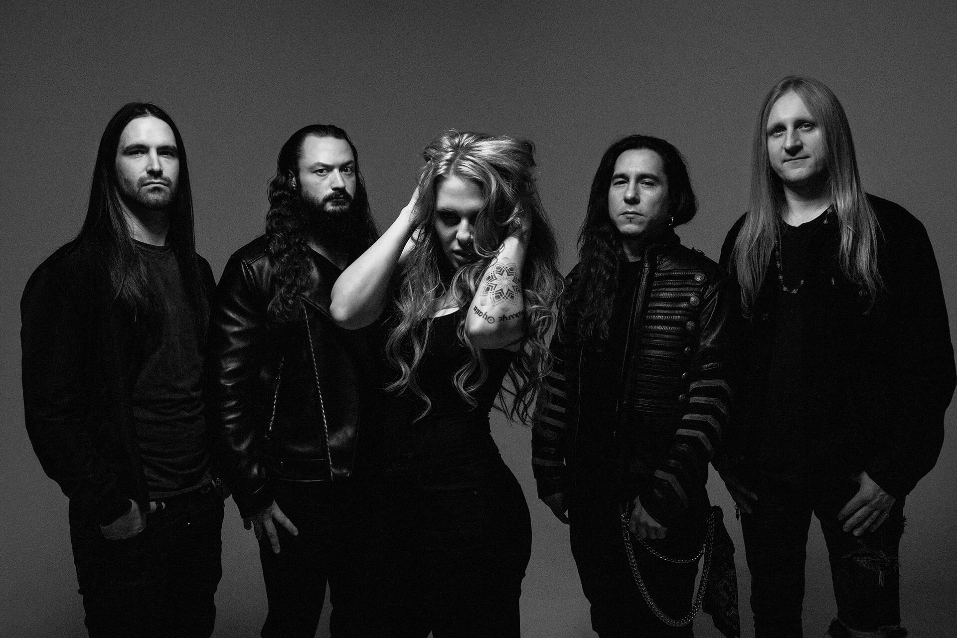 Kobra And The Lotus - female fronted Canadian Heavy Metal Band - Black and White